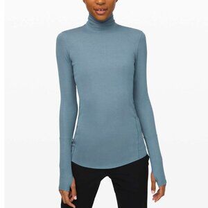Lululemon Full Day Ahead Turtleneck Blue Charcoal Size Small